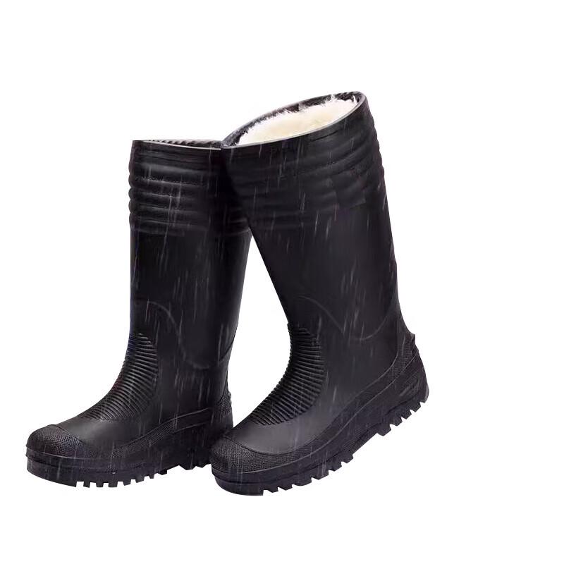 Men s Fleece-Lined Waterproof Rubber Work Boots