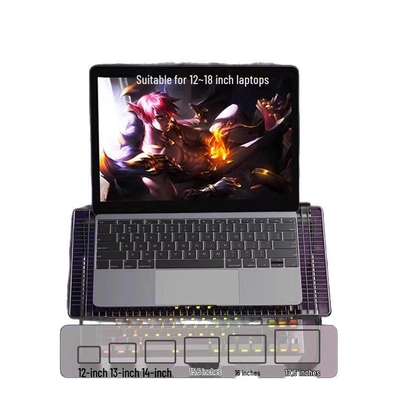 Foldable Laptop Stand & BBQ Grill: Multifunctional Computer Riser with Cooling Storage