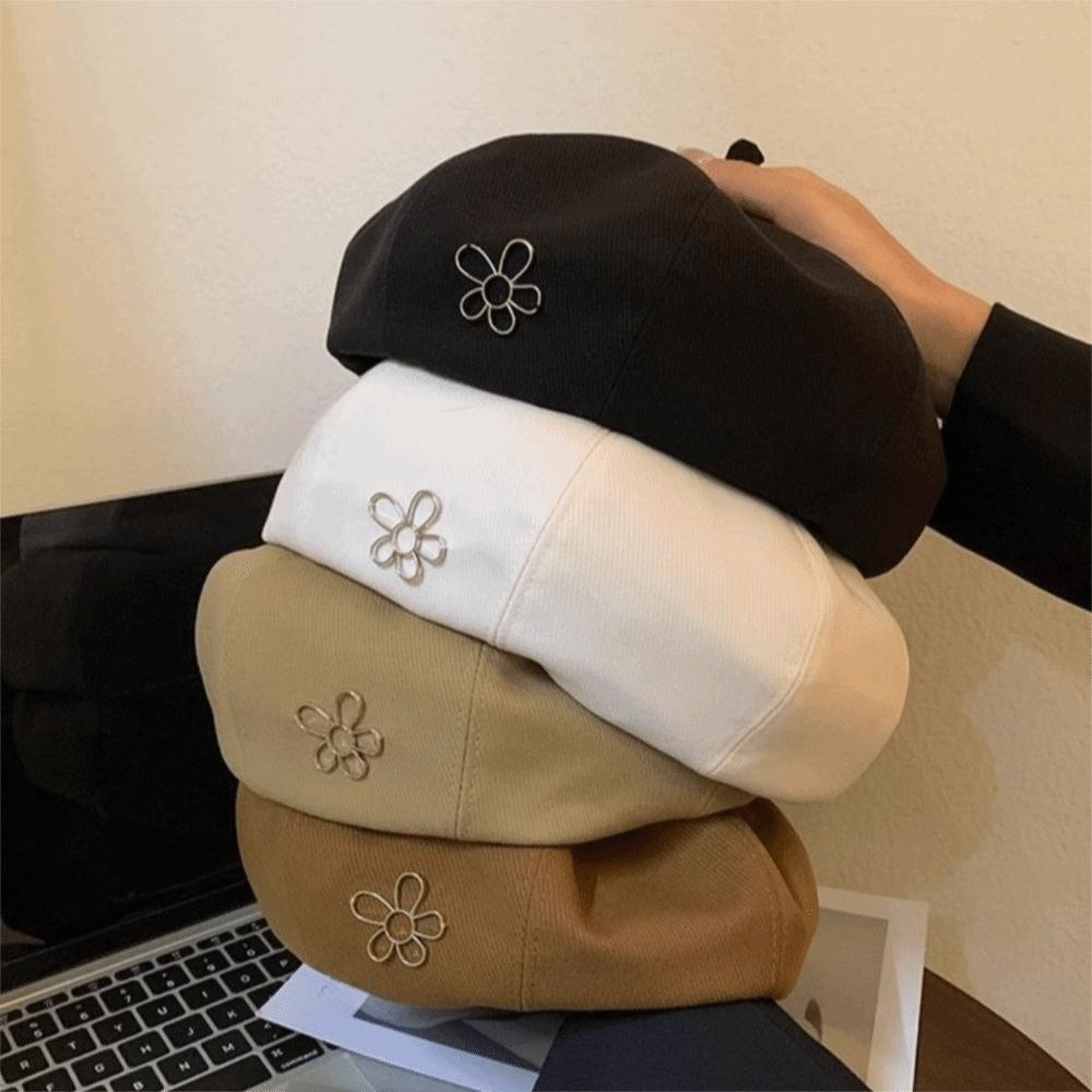 Keep Warm Women Berets Flower Artist Hat Fashion British Painter Caps  Ladies
