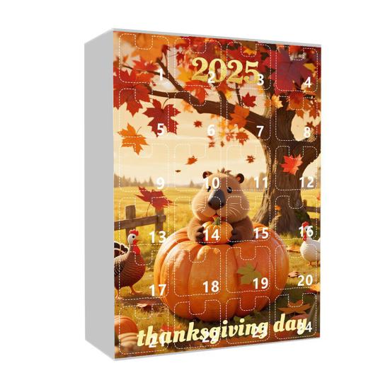 Advent Calendar Marmot Design 24-Day Countdown Festive Family Activity Calendar Kid Surprise Gift Calendar