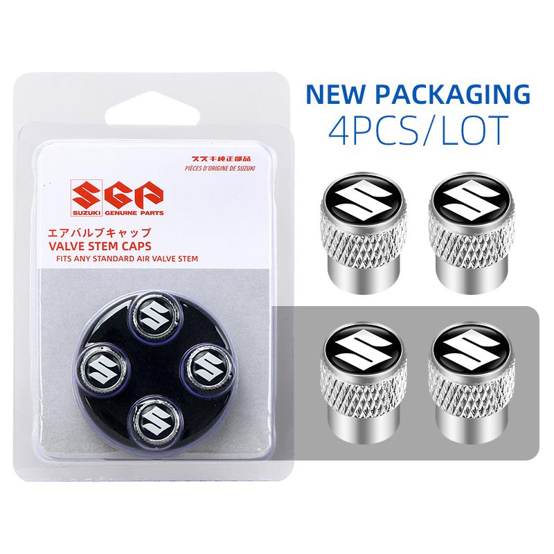 Box 4PCS Car Wheel Tire Valve Air Stem Cap Cover For Suzuki ALTO Samurai Grand Vitara Baleno SX4 Swift Jimny IGNIS Accessories 2GV8D
