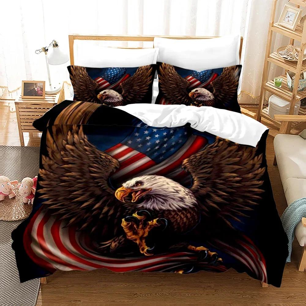 3D Print American Flag Fashion Bedding Set Double Twin King Duvet Cover Comforter Pillowcase Boys Girls Adults Bedroom