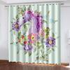 Adorable Animated Pink Rainbow Unicorn Horse Vibrant Girl Shading Window Panel Curtains for Kids Living Room Bedroom Bathroom Door 2Pieces