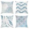Blue White Flower Dreams Hiding Fresh EleganceCover Bedroom Sofa Decoration Polyester Cushion Cover with Zipper