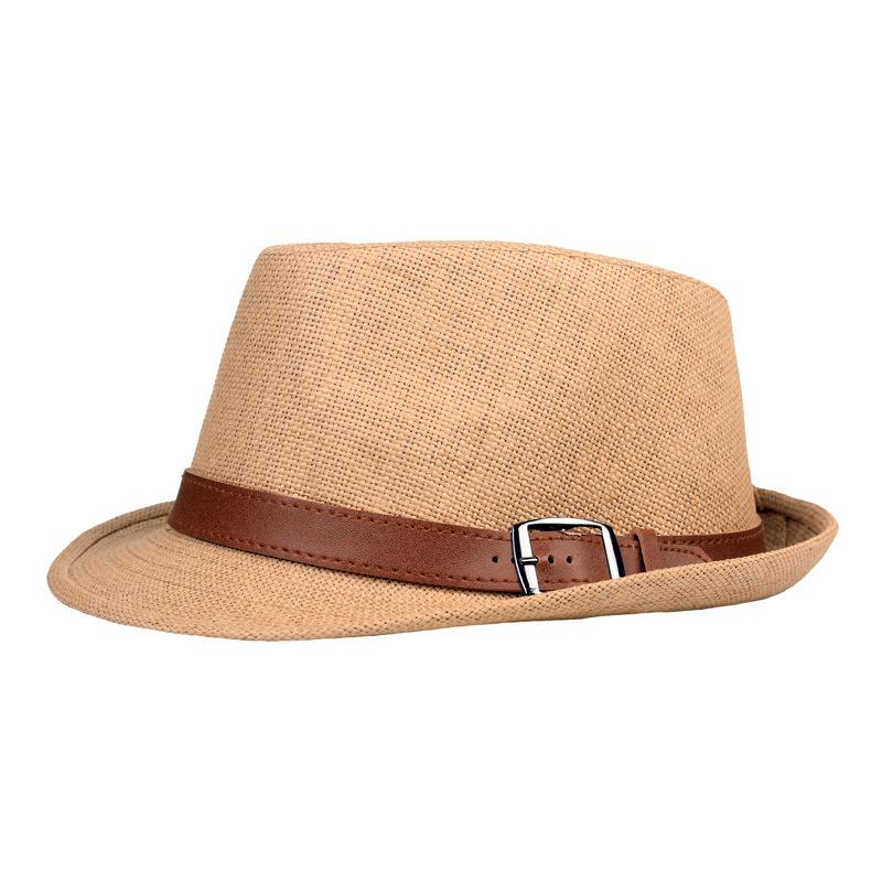 Men's Bowler Hat Summer Straw Hat Men Jazz Hat Gentleman Hat Breathable Sun Hat