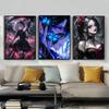 Fantasy Magical World Gothic Cool and Cute Character Aesthetics Anime Girl Canvas Painting Art for Wall Manga Game Room Decor