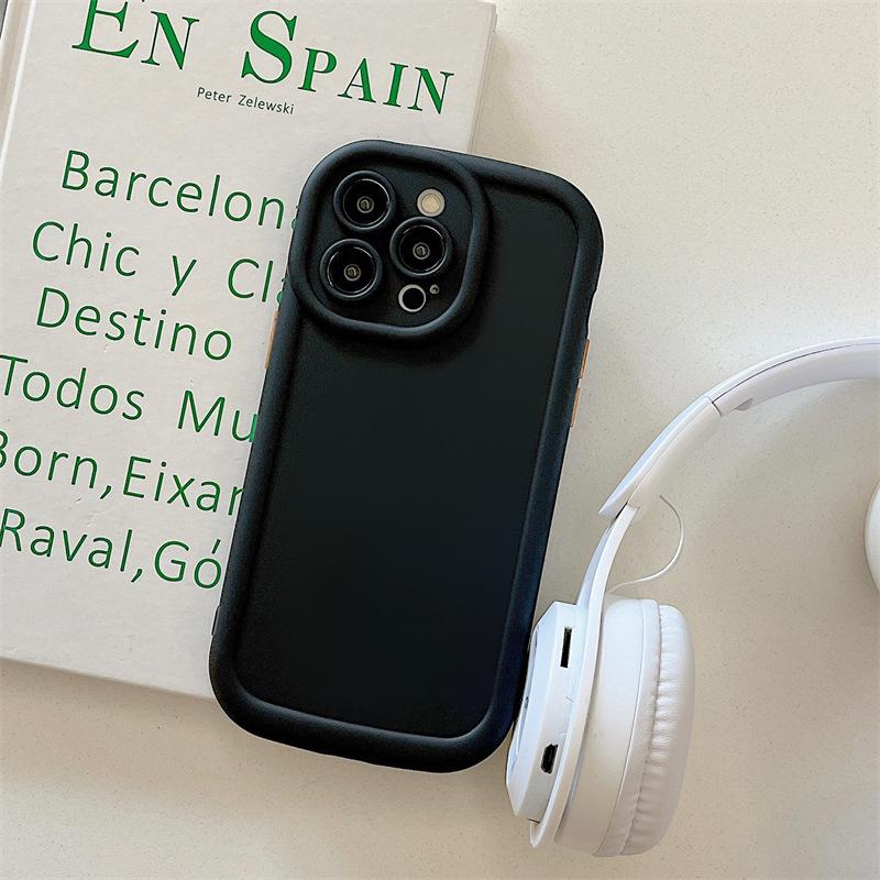 Simple Solid Color Niche for Apple 14 Mobile Phone Case New for IPhone16promax Female 13 Puff 15/13