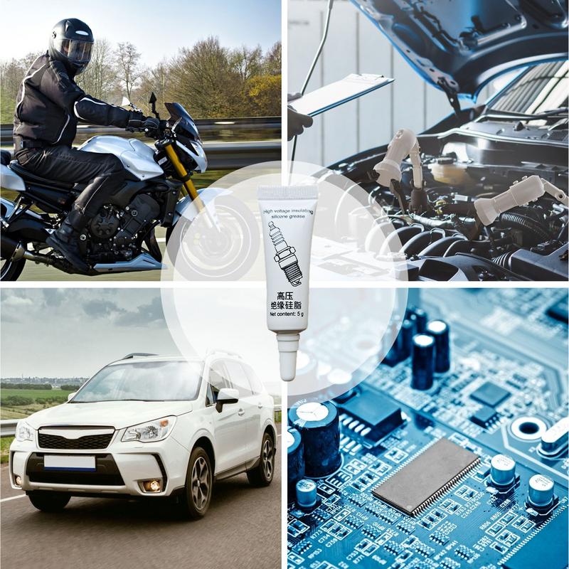 Car Spark Plug Insulating Grease Waterproof High Voltage Insulating Ignition Coil Silicone Grease Temperature Dielectric Sealant