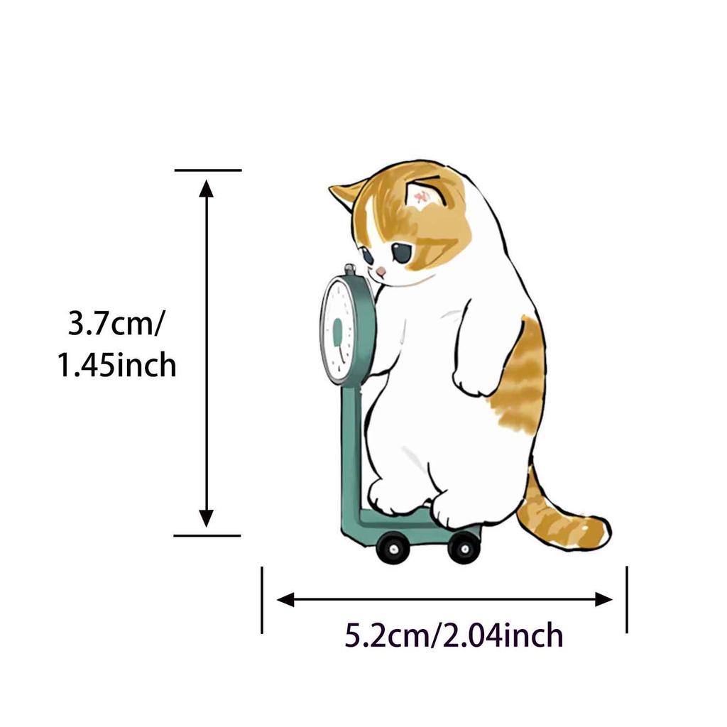 100 Cute Cat Stickers - DIY Phone Case & Luggage Decor, PVC & Waterproof