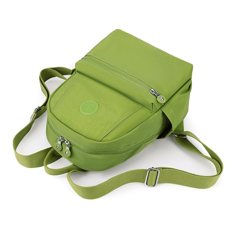 Damen Rucksack Nylon Studenten Schultasche Leicht Einfarbig Reise Rucksack