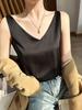 Summer V-Neck Double-Strap Imitation Silk Sleeveless Camisole