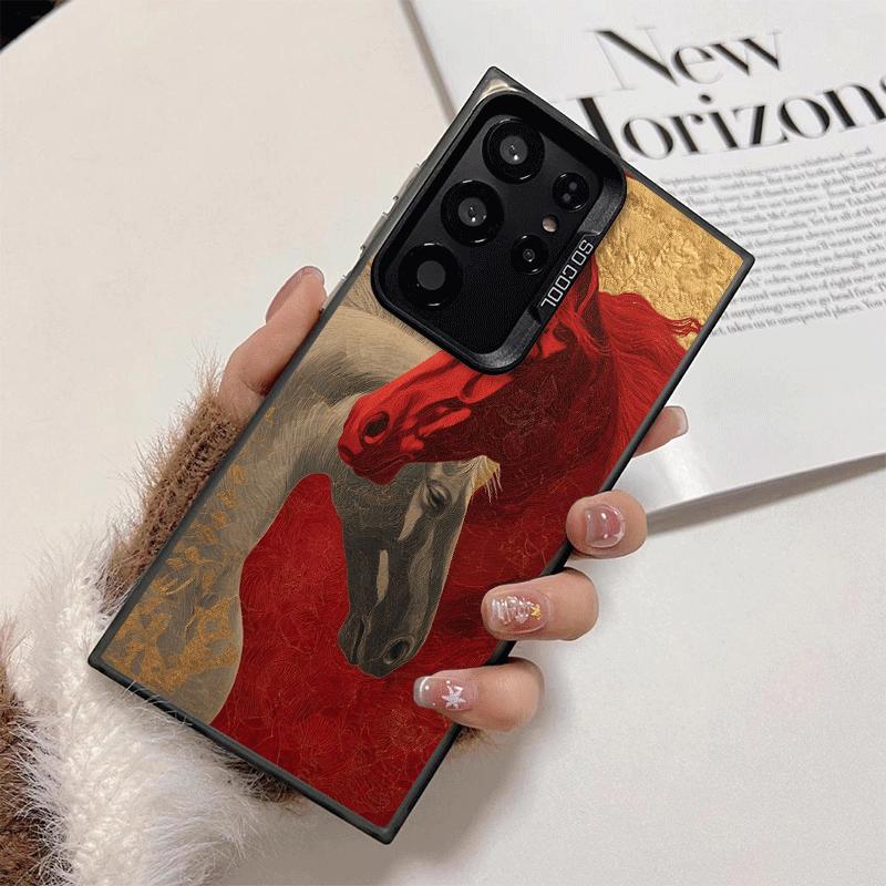 

Horse Art Aesthetics Shockproof Phone Case for Samsung Galaxy S26 Edge S25 Ultra S24 FE S23 Plus S21 Cover Anti Fall Fundas Samsung S22 Plus