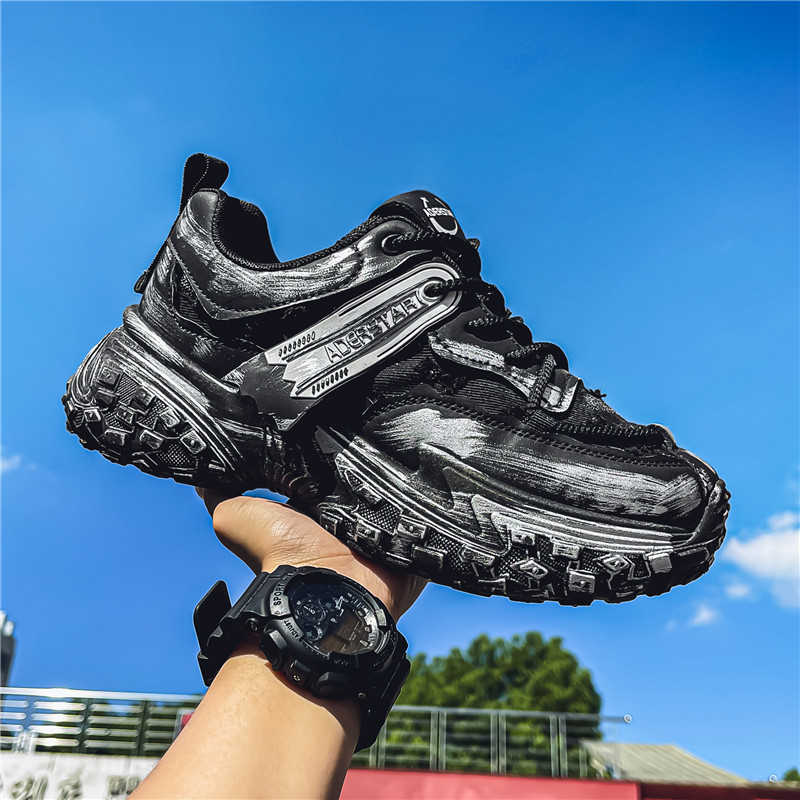 Legitimate Leather Platforme High Sneakers Husband Men's Shoes Beige Long Boots Sports New In Exercise Leisure Super Cozy