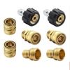 9pcs High Pressure Washer Adapter Set, M22 Metric Male Thread Quick Connector, M22 Swivel To 3/8'' Quick Connect