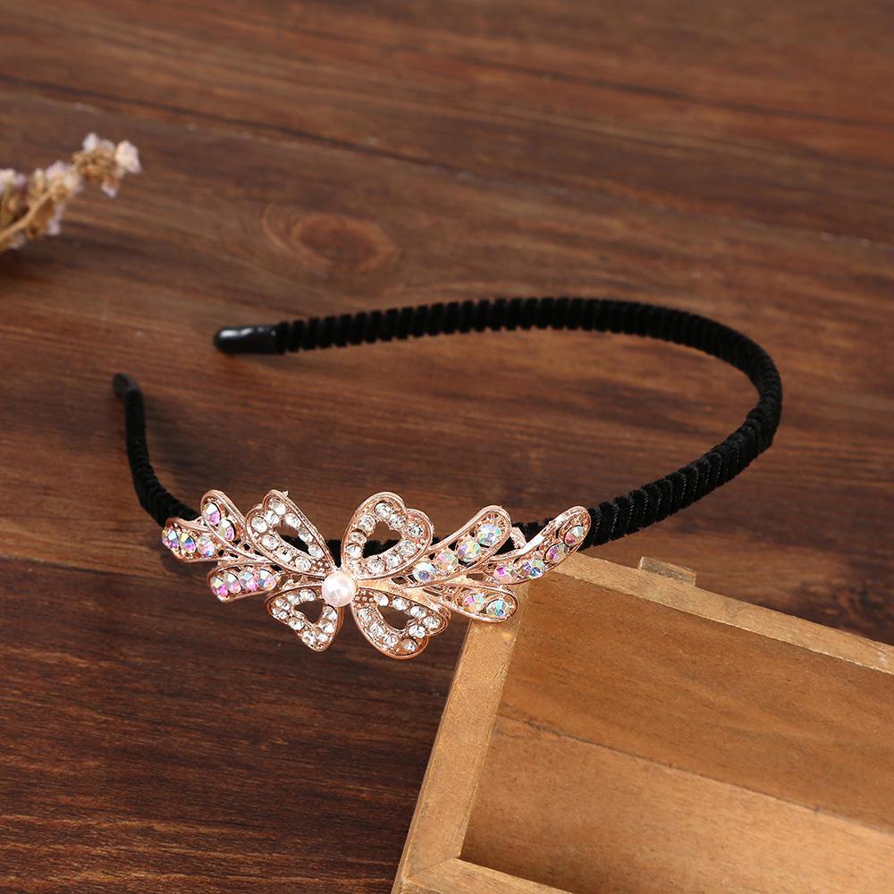 Koreanisches Strass-Schmetterling-Stirnband für Damen, Haar-Accessoire