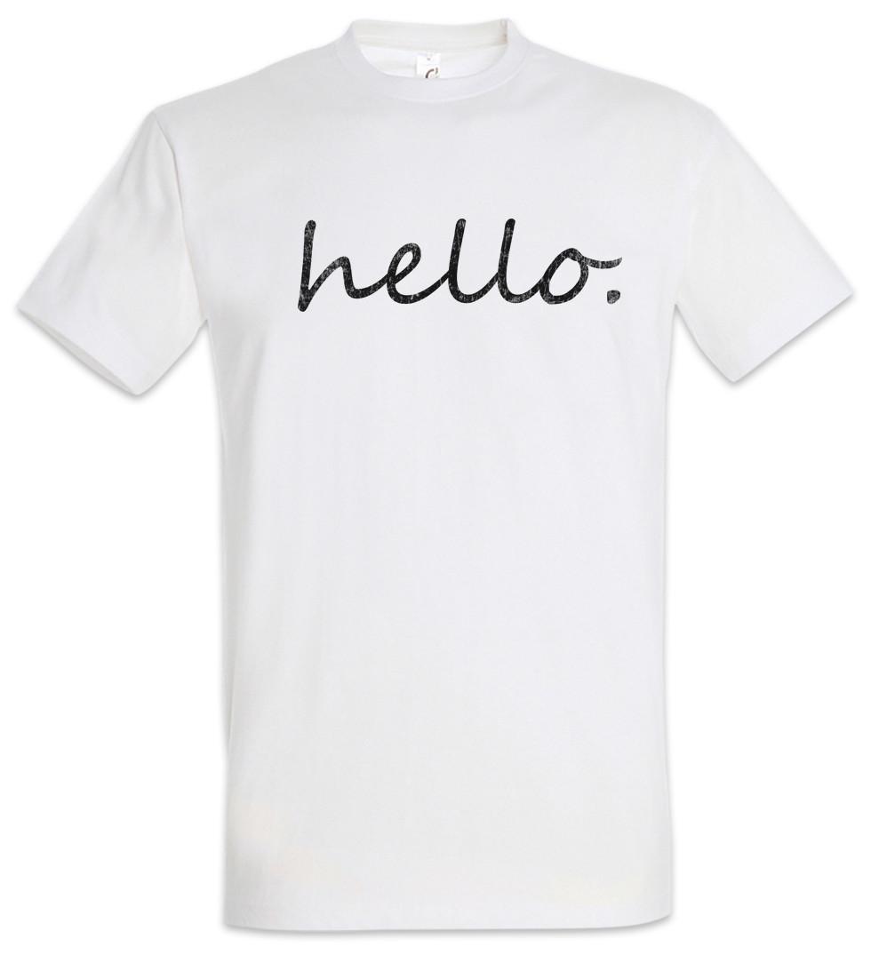 Hello. T-Shirt Mens Womens Tees Top Fun Geek Nerd Computer Scientist Social Interaction Introvert 3XL