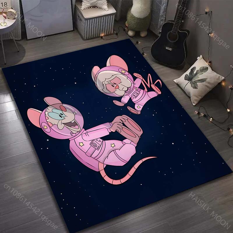 Classic Cartoon Two Funny Mice Print Carpet for Living Room Bedroom Sofa Doormat Decor Sofa Area Rug Non-slip Floor Mat