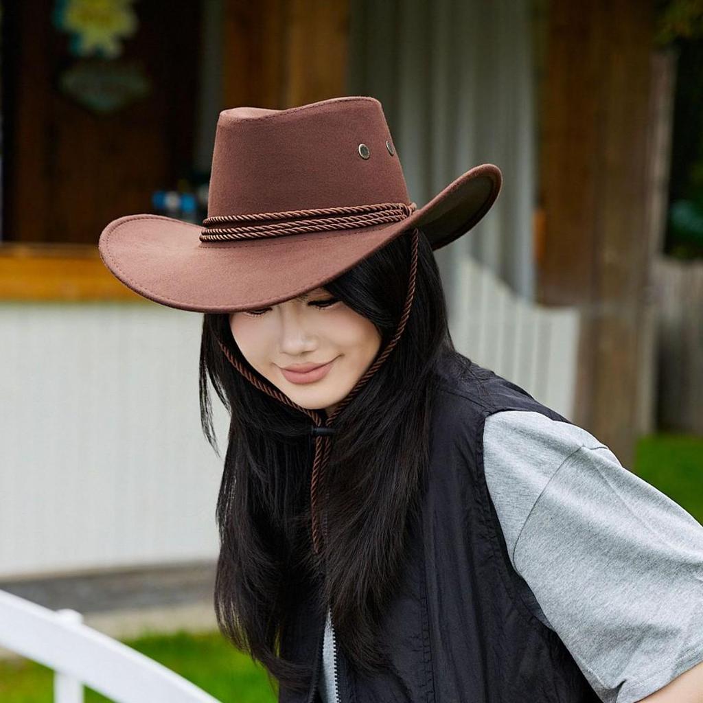 Vielseitiger Sonnenhut mit breiter Krempe - Reise- und Strand-Fedora im Cowboy-Stil