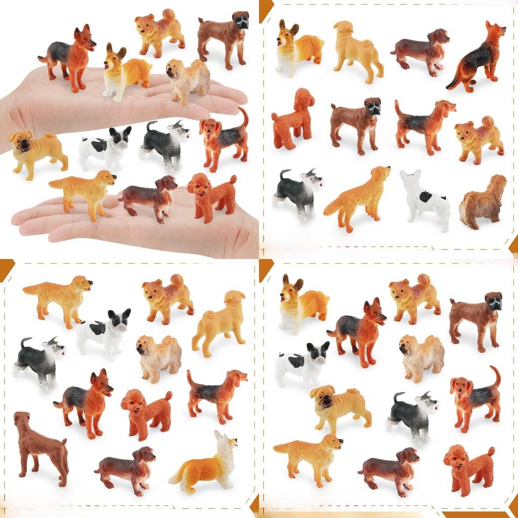 Teddy Plush Dog Miniature Model Pvc Collectible For Pet Enthusiasts