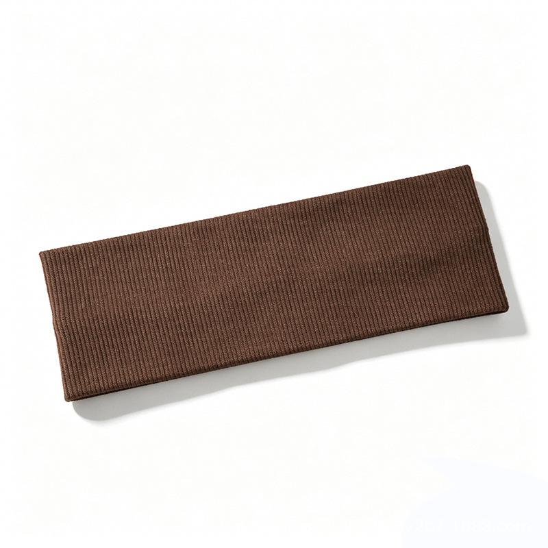 Wide-edged elastic hair band, women's face wash, makeup versatile headband, ribbed sports knitted headgear, headband.