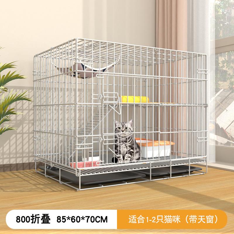 Cat Cage Home Villa with Toilet Indoor Super Folding Cat House Small Cage Cat Nest