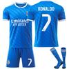 25-26 Real Madrid Borta#2 Tröja Fotbollströja för Barn och Vuxna RONALDO #7