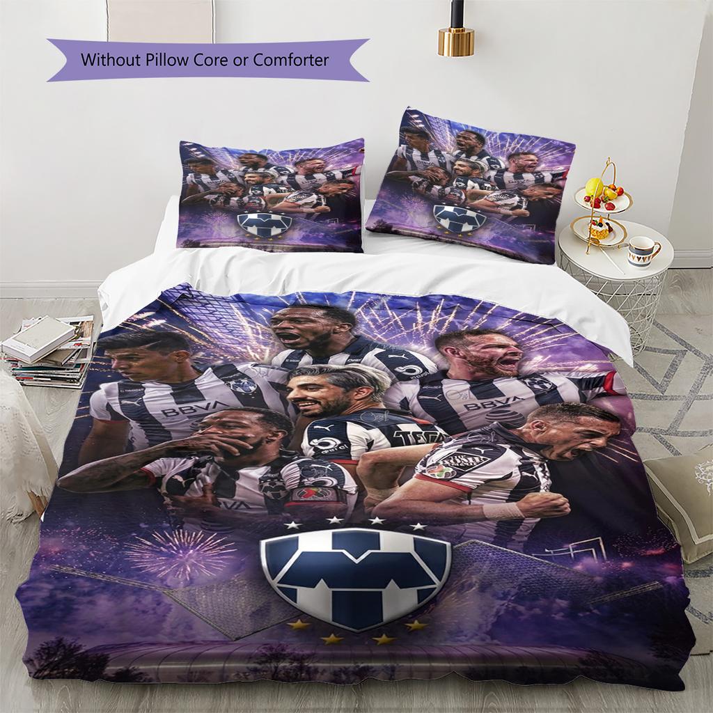 CF Monterrey Pattern Bedding Set Quilt Cover Pillowcase Home Decor Gift (1 * duvet cover + 2 * pillowcase, without core)