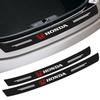 1pcs Carbon Fiber Car Trunk Rear Bumper Sticker Guard Plate Protector For Honda Fit Mugen Insight Type S R VTEC Modulo Vezel RR Si