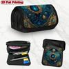 1pc Eye of the Universe Themed Flip Pencil Case - Double Layer Multi-Compartment Zipper Cover Suitable For, Office & Travel, Stylish Pencil Holder for
