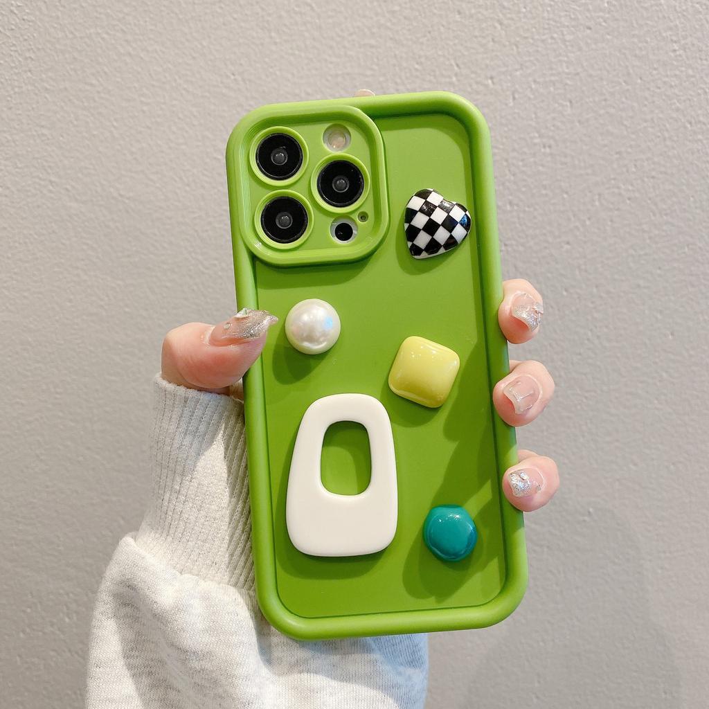 Applicable To Apple 13 16 Mobile Phone Case XR Hairpin Love Checkerboard IPhone 14 Full Inclusive Protection Case