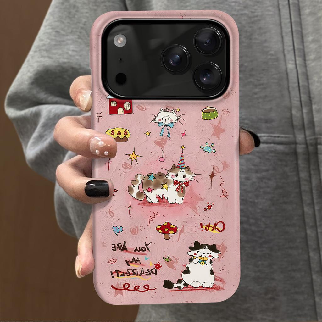 Pointed hat cat is suitable for Apple 17promax cartoon cute iPhone16Pro lens all-inclusive 15 two-in-one.