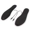2Pcs Electric Heated Insoles Smart 3 Gears Temperature Adjustment Warm Breathable USB Heating Boot Insoles Black