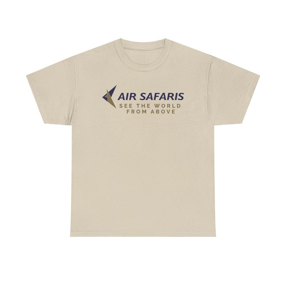 

Air Safaris See the World From Above Vintage Airline Logo Aviation T-shirt XL