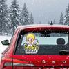 Cupid Baby In Car Sticker Cartoon Angel Design Waterproof PVC Decal Vehicle Safety Warning Sign for Car Window