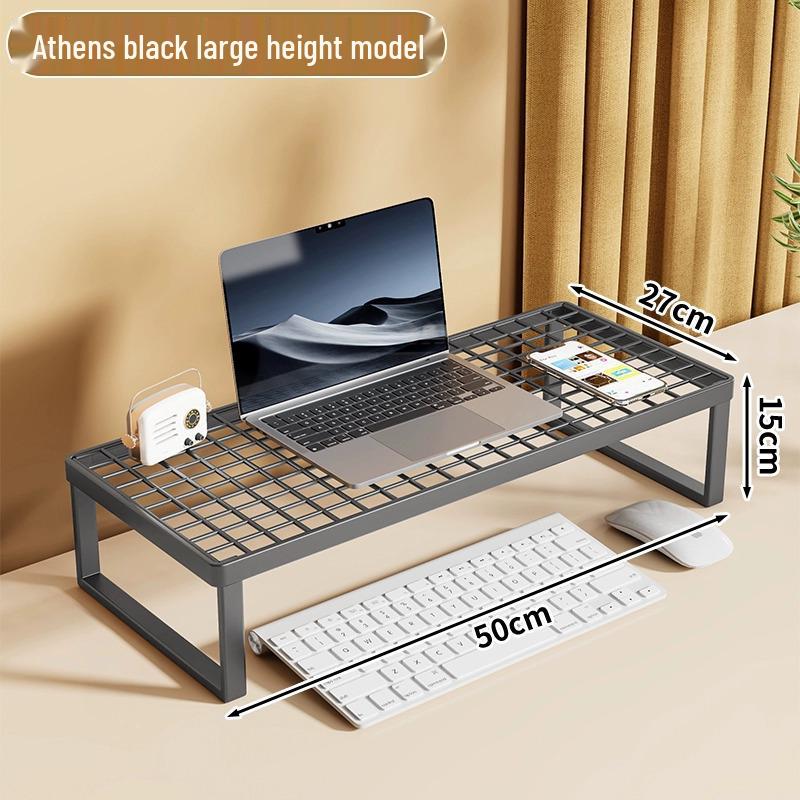 Cooled Laptop & Monitor Stand: Ergonomic Desk Riser with Suspended Bracket for Home Office