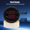 2 IN 1 Dual Gauge with Alarm Red LED Digital 52mm Oil Pressure Meter/Water Temp Meter+Sensor for Automobile Car 12V24V