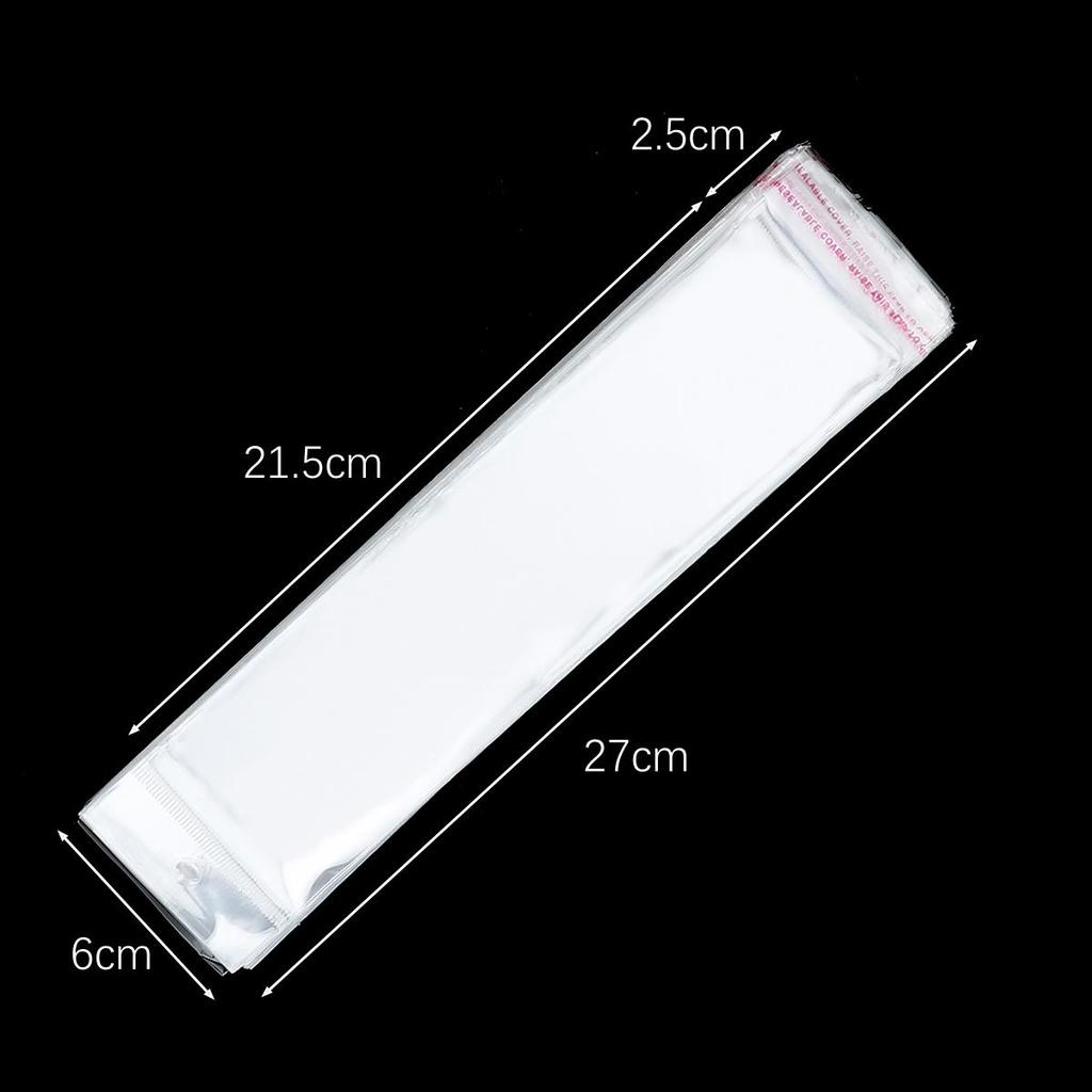 100pcs Transparent Self Adhesive Seal Plastic Storage Bag OPP Poly Pack Bag With Hang Hole Retail Packaging Pouch