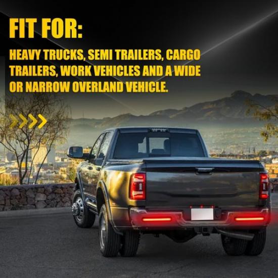 2X Trailer Truck LED Sequential Flowing Stop Brake Turn Tail Strip Light DRL Bar