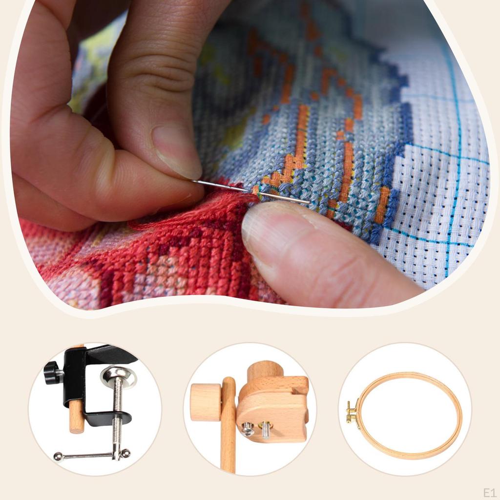 Embroidery Frame Stand, Hoop Holder, Rotatable, Sewing Cross Stand Lap, Rack