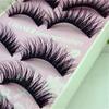 5 Pairs Natural Long Cross Thick Fake Lashes Stage Club False Eyelashes Makeup