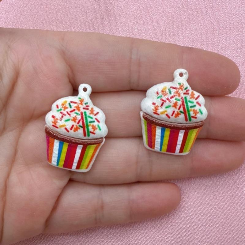 

5pcs Creativity Resin Christmas Pendants DIY Jewelry Making Earrings Bead Necklaces Keychains Jewelry Decoration Accessories 5pcs