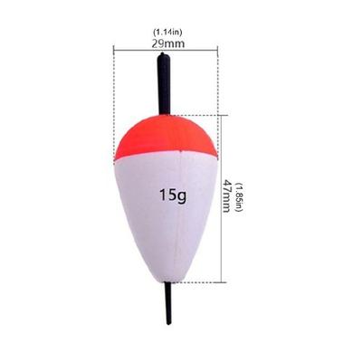 10Pcs Foam Fishing Float Bobber Sea Rock Fishing Striking Float Hard Foam Float Red And White Foam Sea Fishing Bobber
