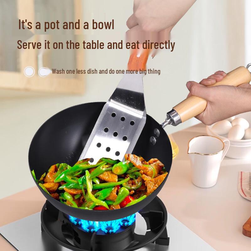 Hakka Zapach Mini Żelazny Wok Bez Powłoki