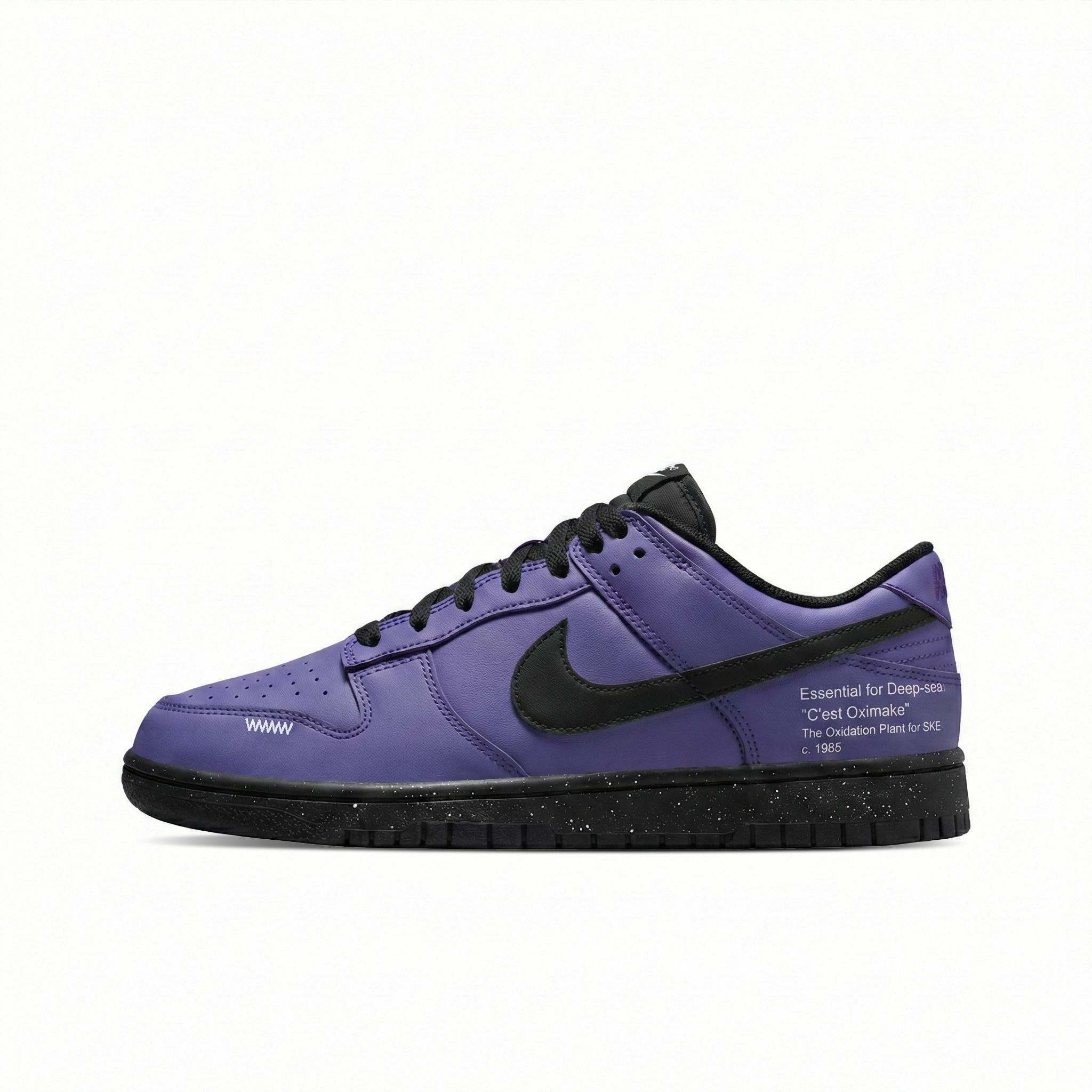

Nike Dunk Abrasion Resistant Lightweight Slip Resistant Low top Skateboard Shoes Unisex Black Purple IO7606-010(Team1878-dunk) 41