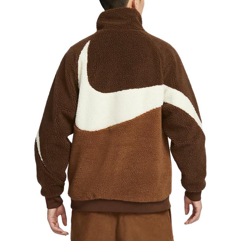 Nike Abbigliamento SportivoSwoosh Sensazione di Velluto Cappotto Uomo Cacao/Latte di Cocco/Marrone Inglese Chiaro/Latte di Cocco BQ6546-259