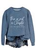 Women's Loose Temperament Pullover Sweatshirt - Just a Chapter