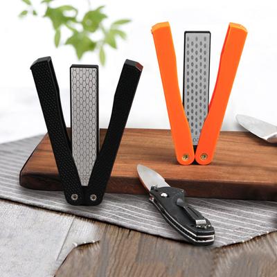 Tragbares Werkzeug, doppelseitig, gefaltet, Taschenschärfer, Diamant-Messerschärfstein, Küche, Outdoor, Trekking, Überleben, Grillen