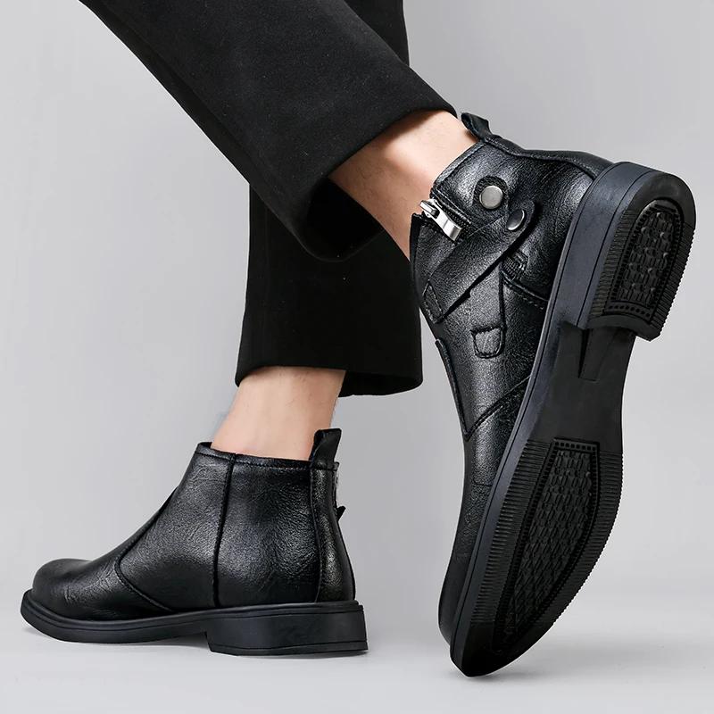 Модные мужские туфли из натуральной кожи — фото 5