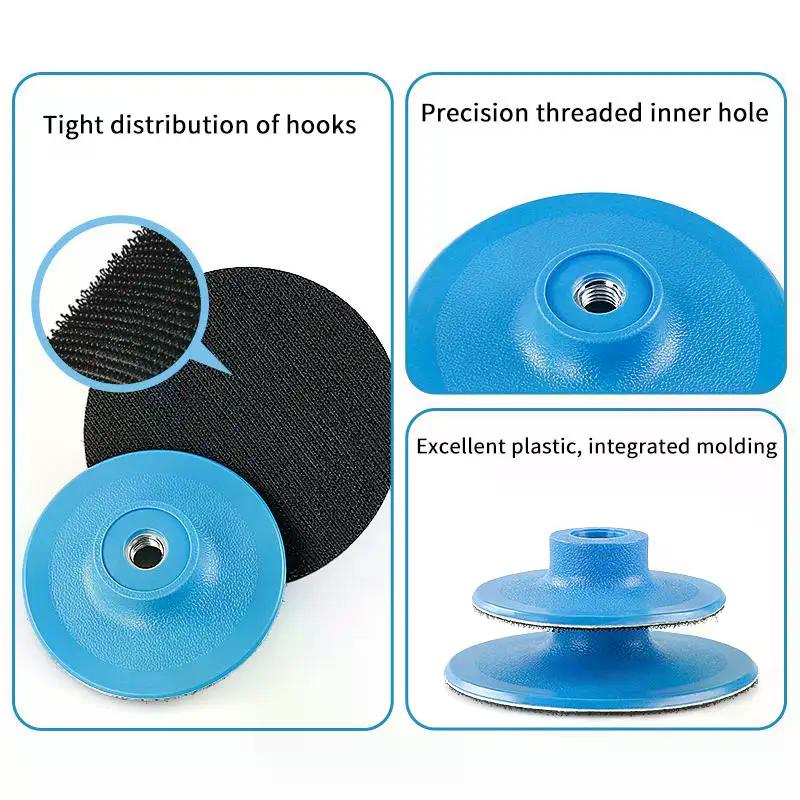 3Pcs Polishing Pad Sanding Disc Backing Pad Selfadhesive Disc Angle Grinder Tray M10 M-14 M-16 Thread Polishing Discs Abrasive T