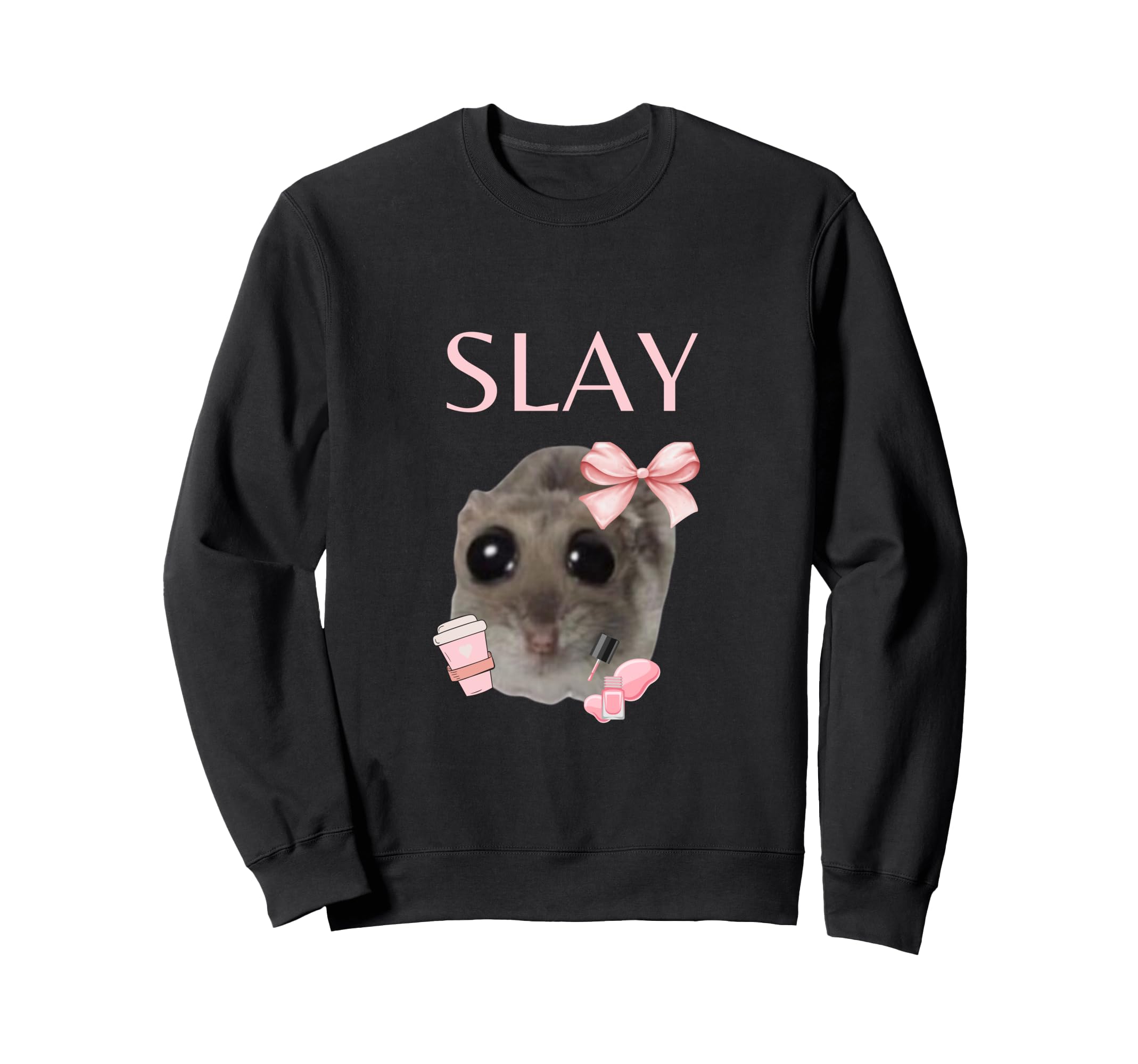 

sad hamster meme slay trainer чорний